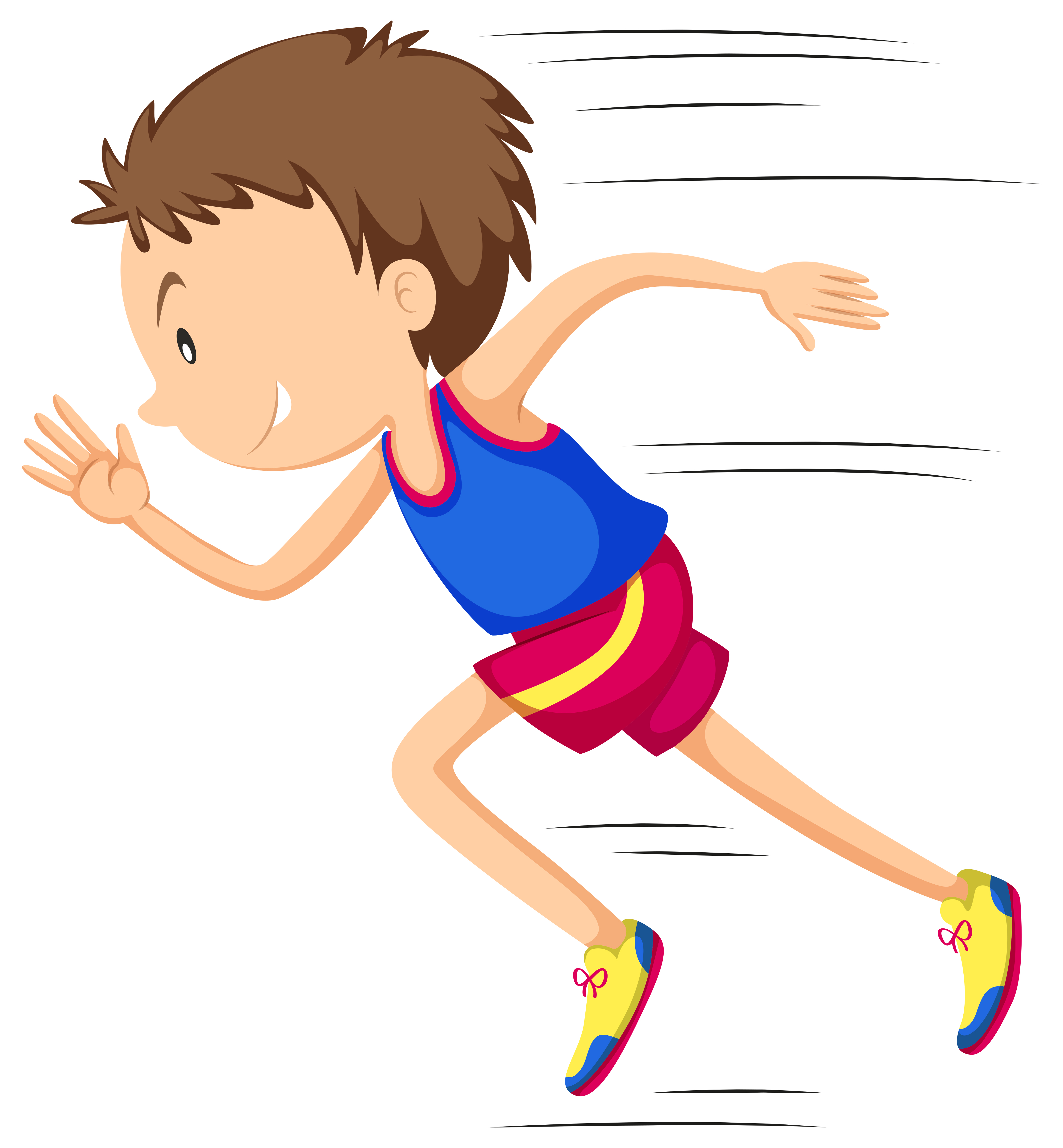 vector man runner running in race